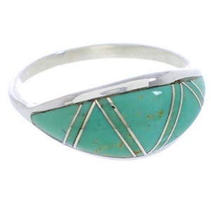 Turquoise Inlay Southwestern Ring Size 6 EX44184