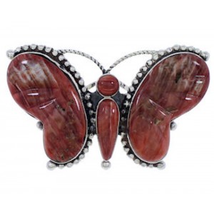 Butterfly Large Statement Red Oyster Shell Ring Size 9-3/4 EX40993