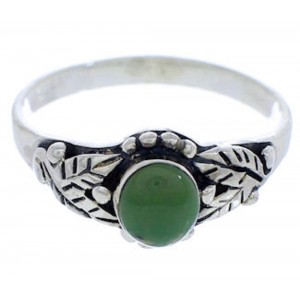 Genuine Sterling Silver Turquoise Ring Size 7-1/2 UX32086