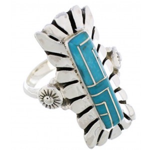 Turquoise Sterling Silver Southwest Ring Size 5-1/2 EX42851