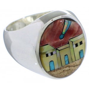 Native American Design Southwest Multicolor Ring Size 9-1/2 TX42261