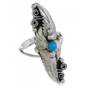 Turquoise Authentic Sterling Silver Jewelry Ring Size 5 TX42558