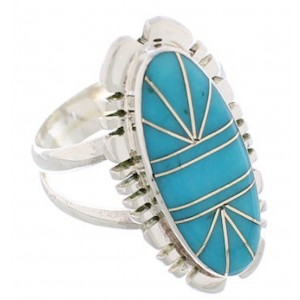 Sterling Silver Turquoise Southwestern Jewelry Ring Size 5-1/4 TX28423