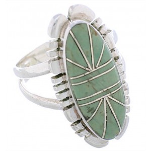 Southwest Sterling Silver Turquoise Ring Size 5-3/4 TX28525