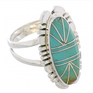 Sterling Silver Turquoise Southwest Jewelry Ring Size 5-1/4 TX28644