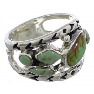 Turquoise And Sterling Silver Jewelry Ring Size 4-3/4 TX40175