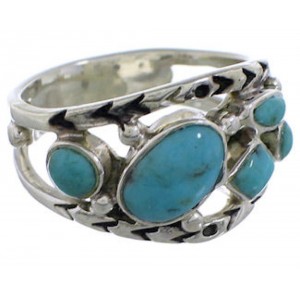 Turquoise Authentic Sterling Silver Southwest Ring Size 6-1/2 TX40187