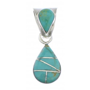Tear Drop Jewelry Turquoise Inlay Pendant PX28859