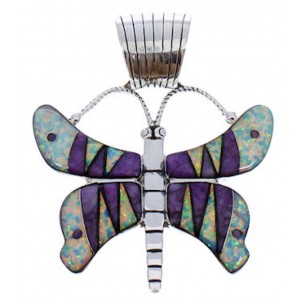 Butterfly Multicolor Genuine Sterling Silver Slide Pendant PX23694