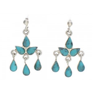 Southwestern Turquoise And Silver Earrings PX24559