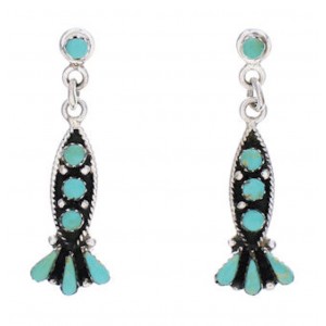 Genuine Sterling Silver Jewelry Turquoise Earrings PX32573