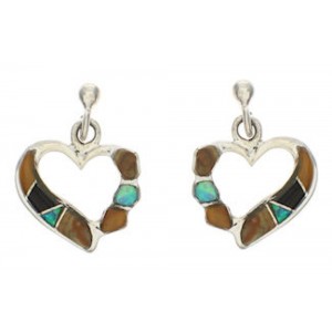 Multicolor Heart Sterling Silver Earrings PX24230