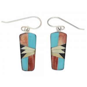 Southwestern Multicolor Inlay Earrings EX32552