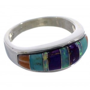 Multicolor Genuine Sterling Silver Ring Size 4-3/4 EX43894