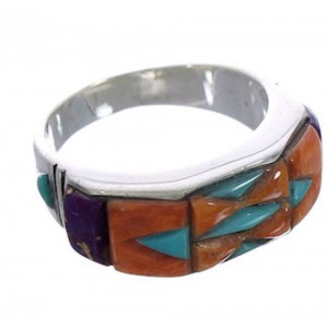 Southwest Jewelry Oyster Shell Multicolor Ring Size 7-1/2 AX37246