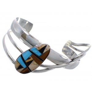 Multicolor Southwestern Silver Cuff Bracelet PX28414