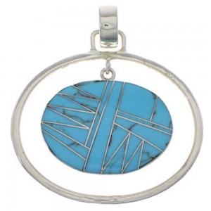 Turquoise Inlay Southwest Pendant EX43346