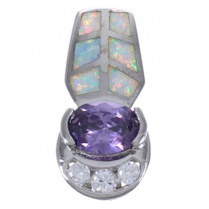 Amethyst And Opal Heart Pendant EX42752