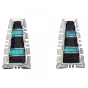 Southwest Multicolor Sterling Silver Post Earrings PX43140