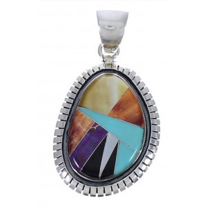 Southwest Multicolor Sterling Silver Jewelry Pendant PX29244
