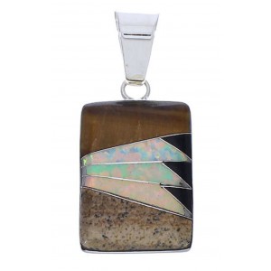 Multicolor And Genuine Sterling Silver Slide Pendant PX29269