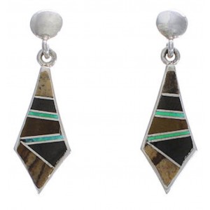 Sterling Silver Multicolor Post Dangle Earrings TX42878