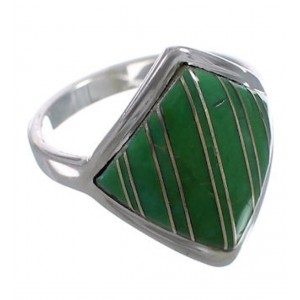 Sterling Silver Turquoise Inlay Southwest Ring Size 5-1/4 UX34332