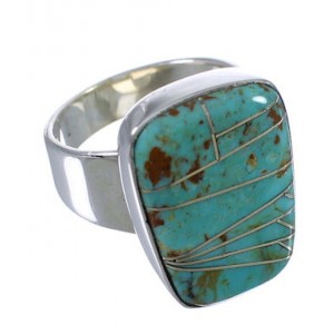 Southwestern High Quality Turquoise Ring Size 8-1/4 EX40444