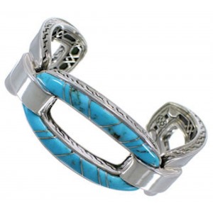 Southwest Turquoise  Silver Jewelry Sturdy Cuff Bracelet MX27428