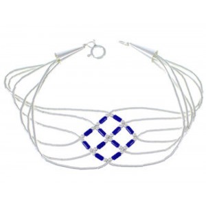Stunning Liquid Silver And Lapis Basket Weave Bracelet LS179L