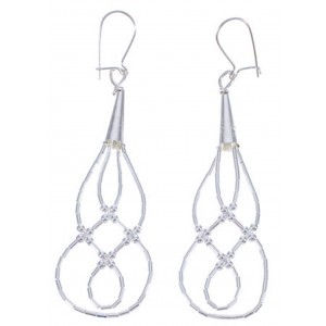 Stunning Liquid Sterling Silver Basket Weave Hook Earrings LS44P