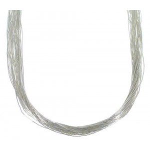 Genuine Liquid Silver 30 Strands 24" Necklace Jewelry LS3024