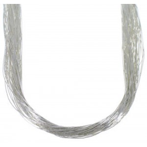 Stunning Liquid Sterling Silver 50 Strands 30" Necklace LS5030