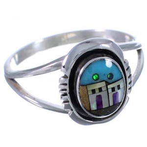 Multicolor Native American Design Jewelry Ring Size 7-1/4 TX41479