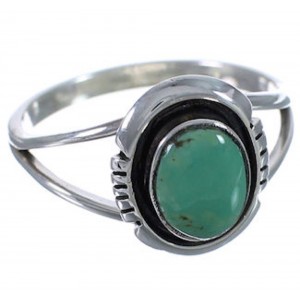 Turquoise Sterling Silver Southwestern Jewelry Ring Size 7-3/4 TX41712