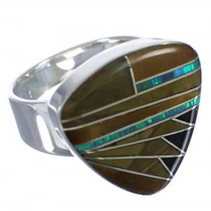 Sturdy Sterling Silver Multicolor Jewelry Ring Size 6-1/4 PX40503