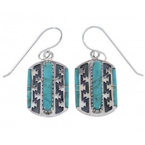 Sterling Silver And Turquoise Southwestern Jewelry Earrings PX32766