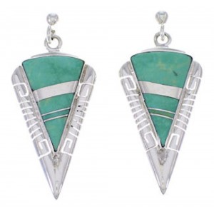 Genuine Sterling Silver Turquoise Jewelry Earrings EX31394