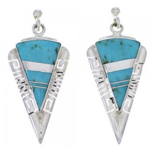 Genuine Sterling Silver And Turquoise Earrings EX31426