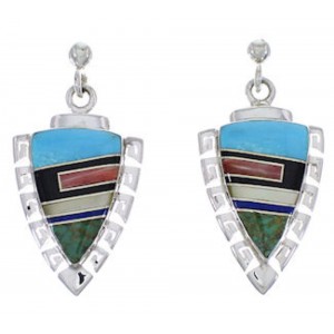 Multicolor And Genuine Sterling Silver Earrings EX31529