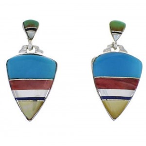 Multicolor And Genuine Sterling Silver Earrings EX31557