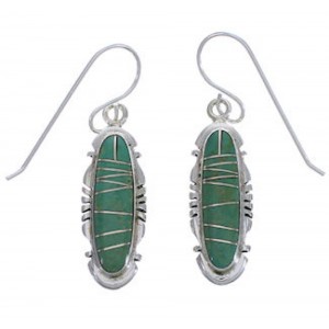 Silver Southwest Turquoise Inlay Earrings FX31402