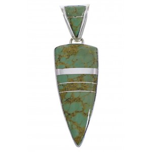 Southwest Turquoise Inlay Pendant Jewelry EX28886