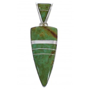 Turquoise Southwestern Slide Pendant EX28893