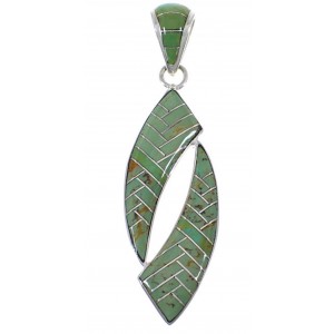 Sterling Silver Southwest Turquoise Inlay Pendant PX28962