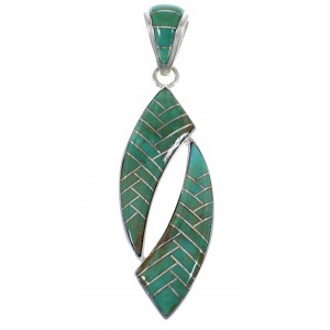 Turquoise Inlay And Silver Jewelry Pendant PX28969