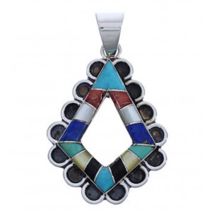 Multicolor Southwest Jewelry Sterling Silver Pendant EX30587