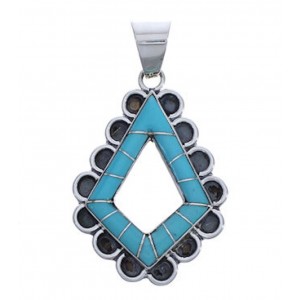 Genuine Sterling Silver And Turquoise Jewelry Pendant EX30589