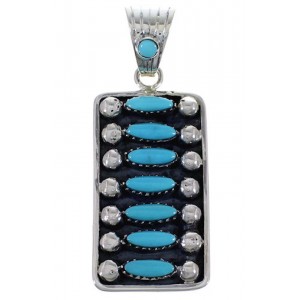 Turquoise Southwest Sterling Silver Pendant Jewelry EX28831