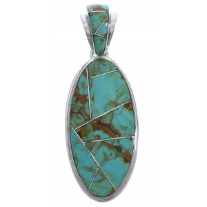 Sterling Silver Southwestern Turquoise Pendant PX30718